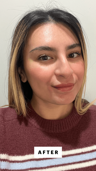 Hussein after using the Kevyn Aucoin Eyelash Curler